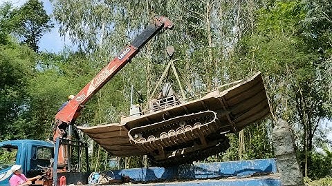 Cần cẩu UNIC A 360k, tài xế mập cẩu xe cải tiến quá kỹ thuật.