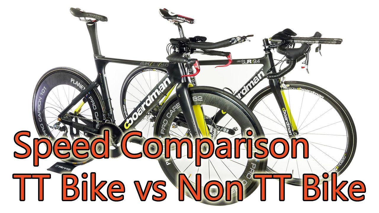 Can a slow rider benefit from a TT (timetrial) bike vs non-TT bike,  comparison @250w - YouTube