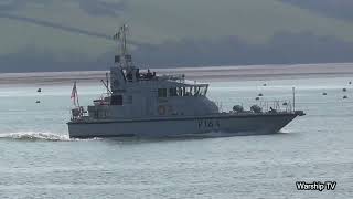 A SQUADRON OF ROYAL NAVY VESSELS! HMS EXPLORER, HMS SMITER, HMS EXPLOIT & HMS ARCHER ENTER DEVONPORT