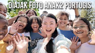 Tiba2 DIKERUMUNIN Anak2 Portugal Diajak Foto! Kaget Berasa Artis😭