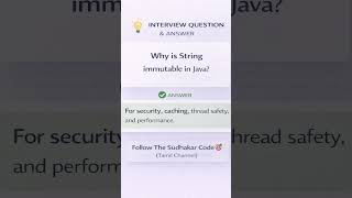 Java Interview: Why String is Immutable? (Tamil Channel) #interviewquestions #javaintamil