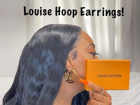 Unbox Louise Hoop PM Earrings #SeeHerGreatness #louisvuitton #gold