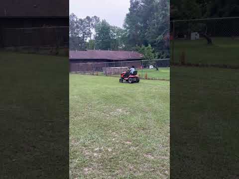 Helping paw paw cut the grass #cute #family #funny
