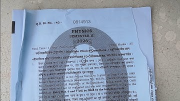 HS Class 12 Physics Semester 3 Question paper 2026 | class 12 semester 3 physics suggestion 2025