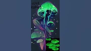 What if I drew mushrooms into people? #digitalart #mushroomart #procreateart