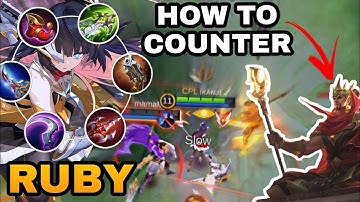 HOW TO COUNTER MINSITTHAR USING RUBY | RUBY GAMEPLAY | BEST BUILD FOR RUBY 2023 | ikanji | MLBB