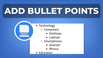 How to Add Bullet and Sub Bullet Points List in Google Docs
