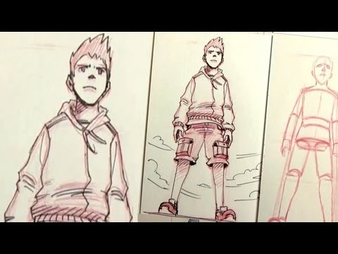 How To Draw Characters In Perspective Up Shot Youtube