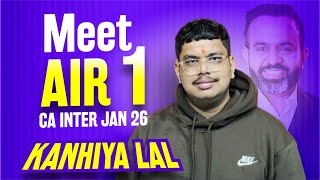 Meet CA INTER AIR - 1 JAN 26 l KANHIYA LAL l CA Bhanwar Borana Profile