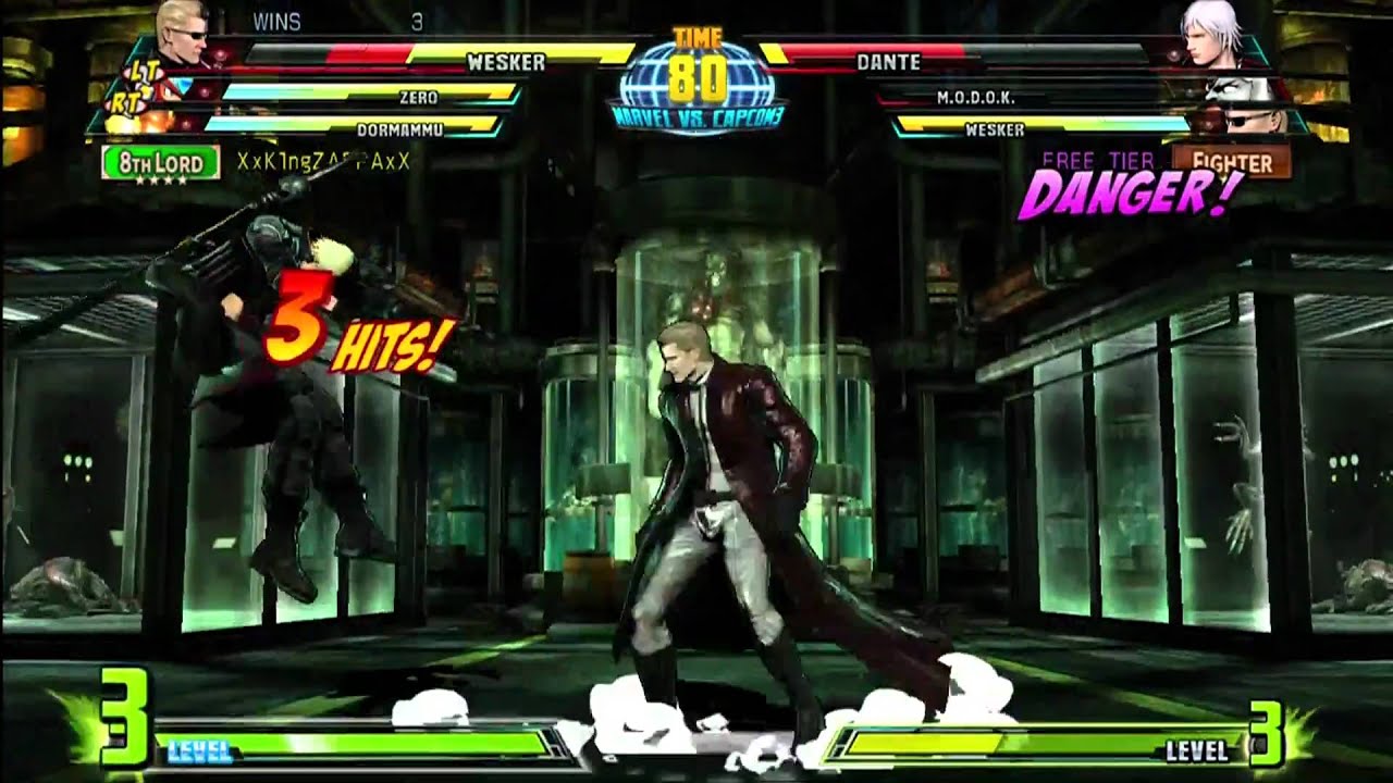 Marvel vs Capcom 3 Online Matches: [XxK1ngZAPPAxX vs FREE TIER (lancecryor)]-Game 4