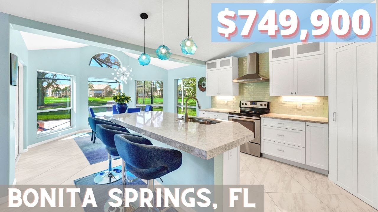 Updated Pool Home For Sale in Bonita Springs Golf Community