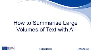 Information How to Summarise Large Volumes of Text with AI News