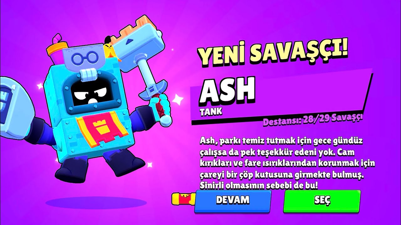 BRAWL STARS 68.SAVAŞCIM ASH!!!!