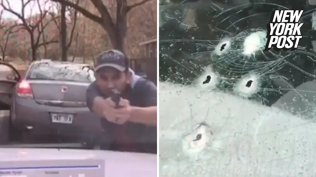Dramatic shootout turned police car into Swiss cheese YouTube