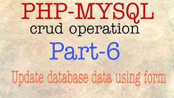 PHP-MYSQL CRUD OPERATION | edit database data using form | Web Tutorial by Nikhil Koshti