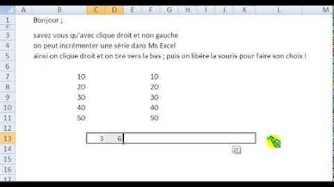 ms Excel comment incrémenter une série avec un pas quelconque