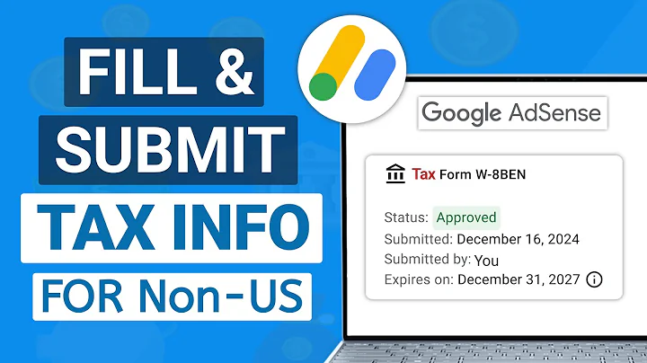 How to Submit Tax Info on Google AdSense | Full Guide for Non-US YouTubers