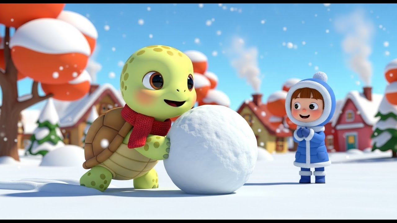 The Turtle Who Built a Snowman | Best Nursery Rhymes and Kids Songs ...