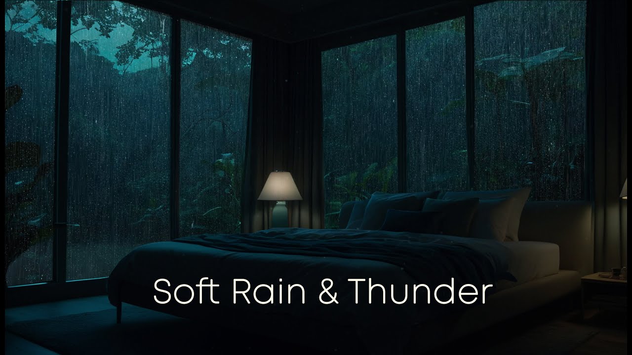 Fall Asleep With The Soothing Sounds Of Rain And Thunder | ASMR, Sleep ...