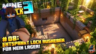 🪓#08🐷 MineAttack 3 | Loch ausheben für mein Lager 🌴