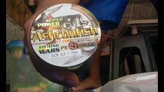 ASHCONFISH 4lb 4x braided line VS 8.8lb (4 kilos) dead lift!!! Solid!
