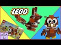 YouTube thumbnail: Lego Park Animals: Squirrel and Owl Stop Motion Builds & Review