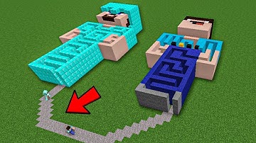 SECRET MAZE IN SKIN STATUE CHALLENHE! Minecraft NOOB vs PRO! 100% TROLLING ENTRANCE