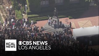 USC students protest against decision to ban valedictorian's speech at commencement