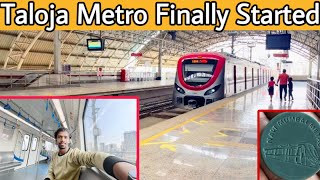 Taloja Metro Finally started ? My first Ride Pender to Belapur Metro navimumbaimetro