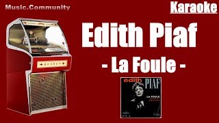 Video thumbnail of "Karaoke - Edith Piaf - La foule (France 1957)"