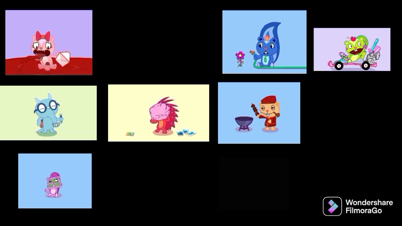 All Official Happy Tree Friends Smoochies Played At Once - YouTube