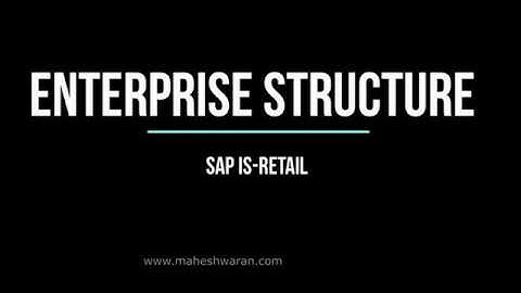 SAP IS-RETAIL Enterprise Structure defintion