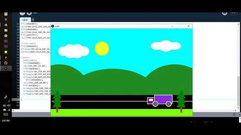 Animasi Bergerak Pada Processing | Matahari Terbenam