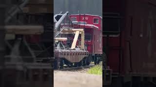 Model Railroading scenes. Tho old Way with a Caboose. #classictrains #redcaboose #gnrwy