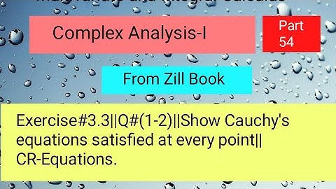 Exercise#3.3||Q#(1-2)||Show Cauchy