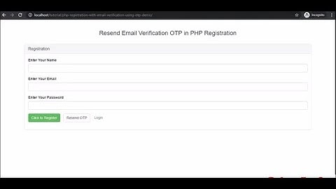 🔴 LIVE -- Resend OTP Through Email Method Using PHP.