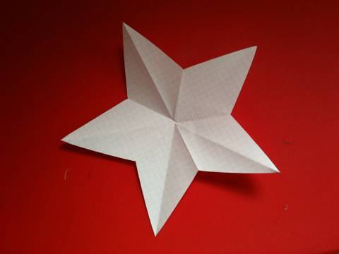 切り紙 星型 七夕飾り クリスマスオーナメントに Simple Star