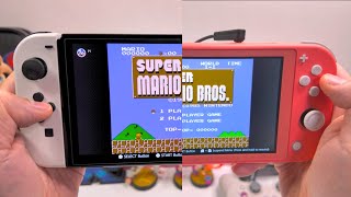 Nintendo Switch OLED Versus Lite Comparison on Super Mario Bros.