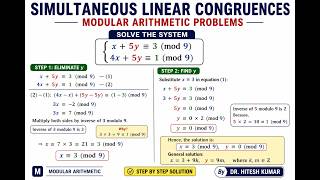 Linear Congruence Equations in Two Variables Number Theory Dr Hitesh Kumar