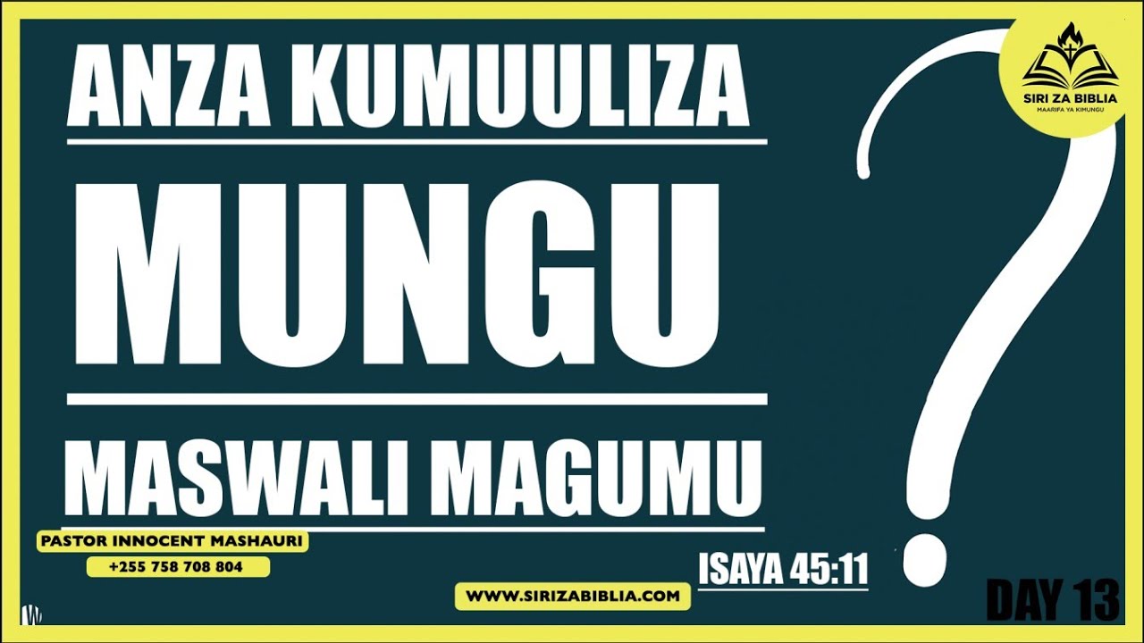 KUFANYA HIVI SIO DHAMBI // USIOGOPE KUULIZA