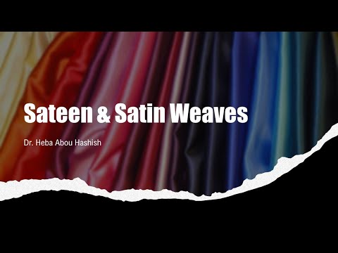  10    التركيب النسجى الساتان