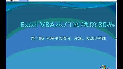 EXCEL / VBA零基础学习高清视频教程第二集