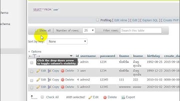 php พื้นฐาน :  Mysql ตอนที่ 4 การแก้ไขข้อมูลด้วยคำสั่ง update