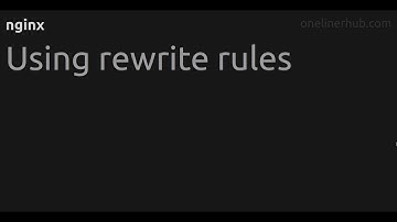 Using rewrite rules