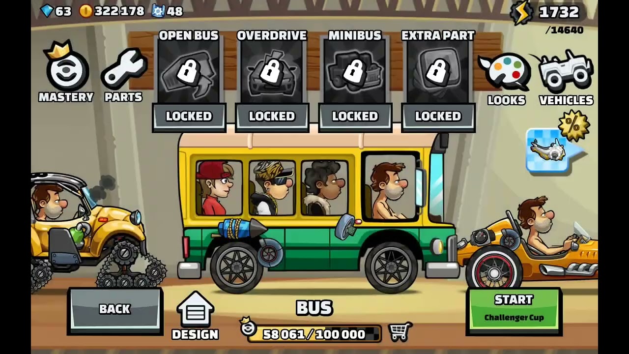 Boring hours of Hill Climb Racing 2