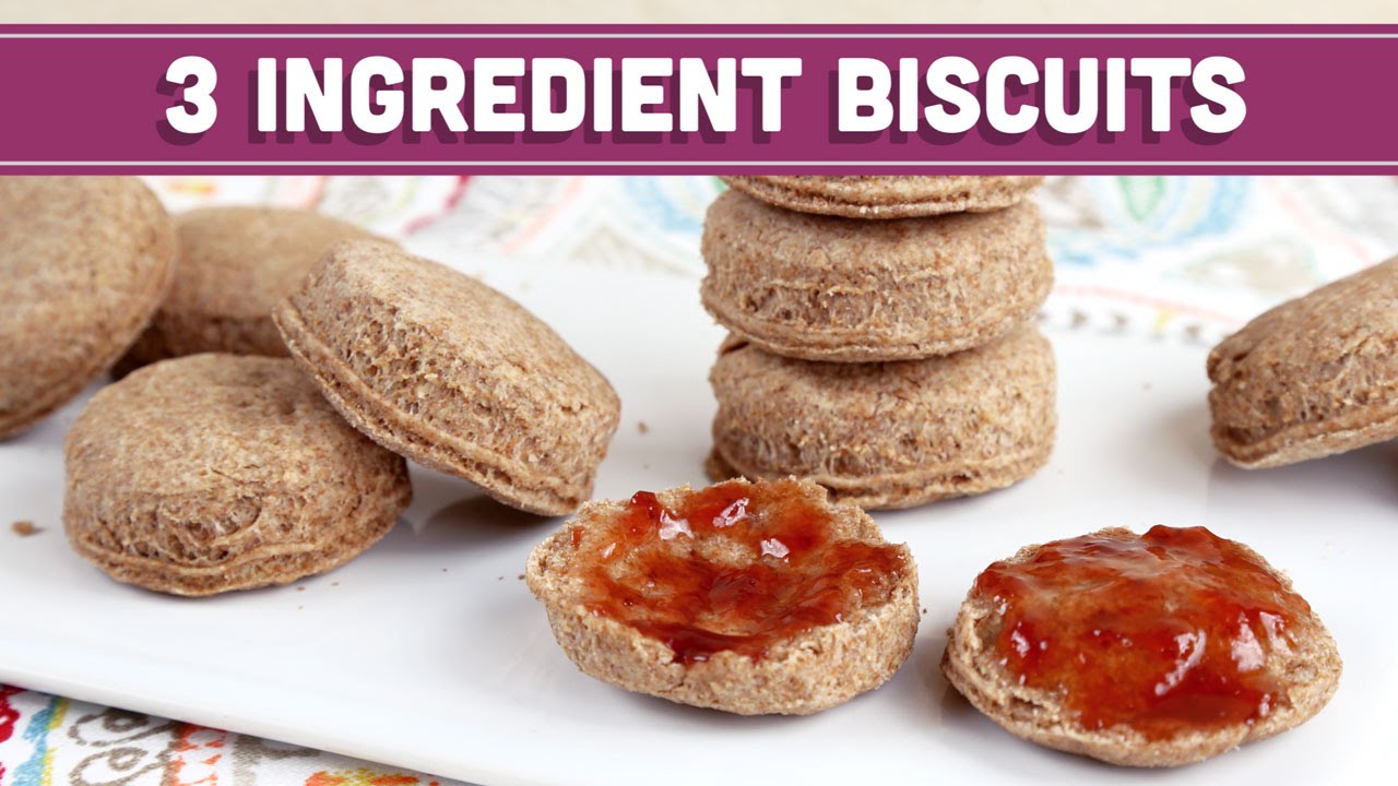 3Ingredient Biscuits, Vegan & Healthy YouTube