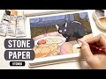 ☕️ Painting Studio Ghibli scenes + Trying Out Stone Paper