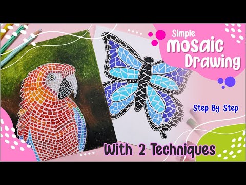Mosaic Art For Kids | Easy Drawing Ideas | Step by step Tutorial