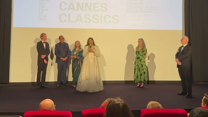 Simi Garewal at the world premiere of the restored Aranyer Din Ratri in Cannes 2025
