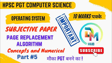 Page Replacement Algorithm | Operating System | Part-5 | HPSC PGT Computer Science Subjective paper